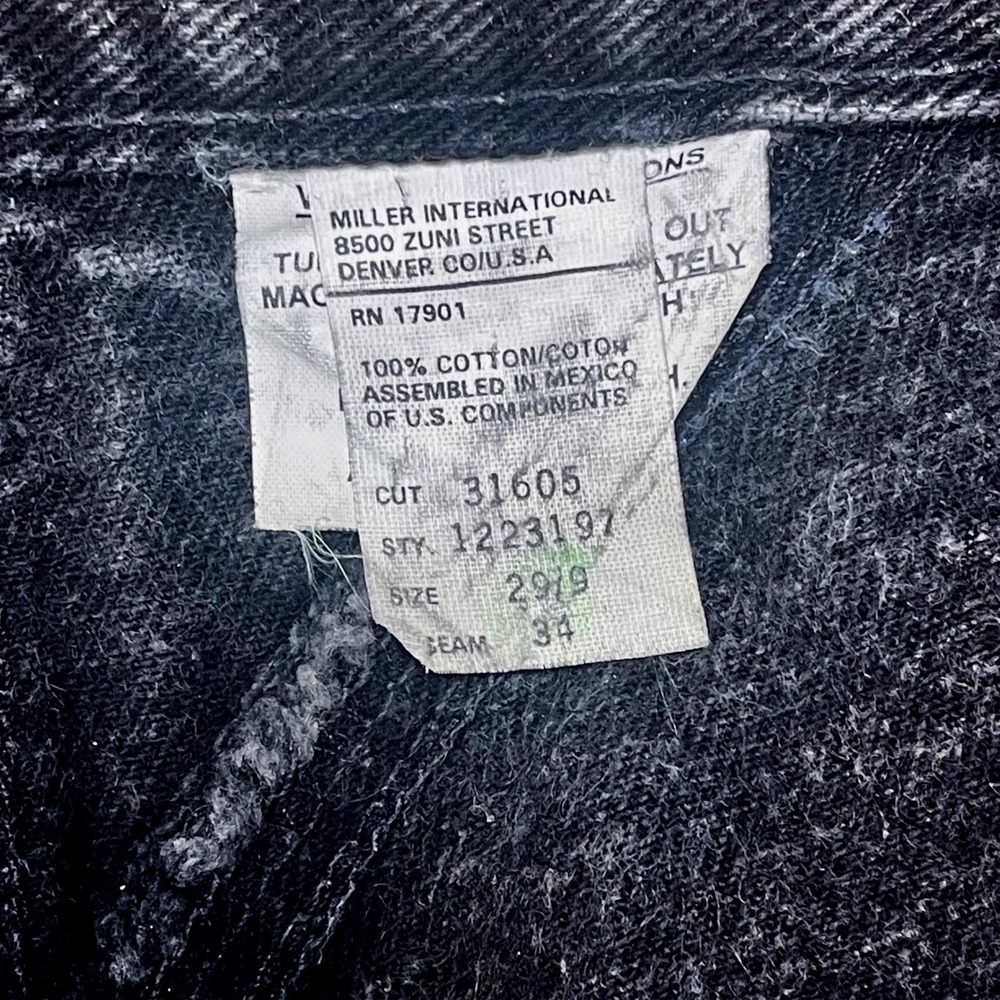 Vintage Rockies Black Western Jeans High Waist Studded V-Yoke Cotton 29/9 34 - Picture 4 of 9